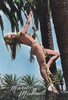 Marion Michael, parfaite Jungle Goddes de la fin des années 50.